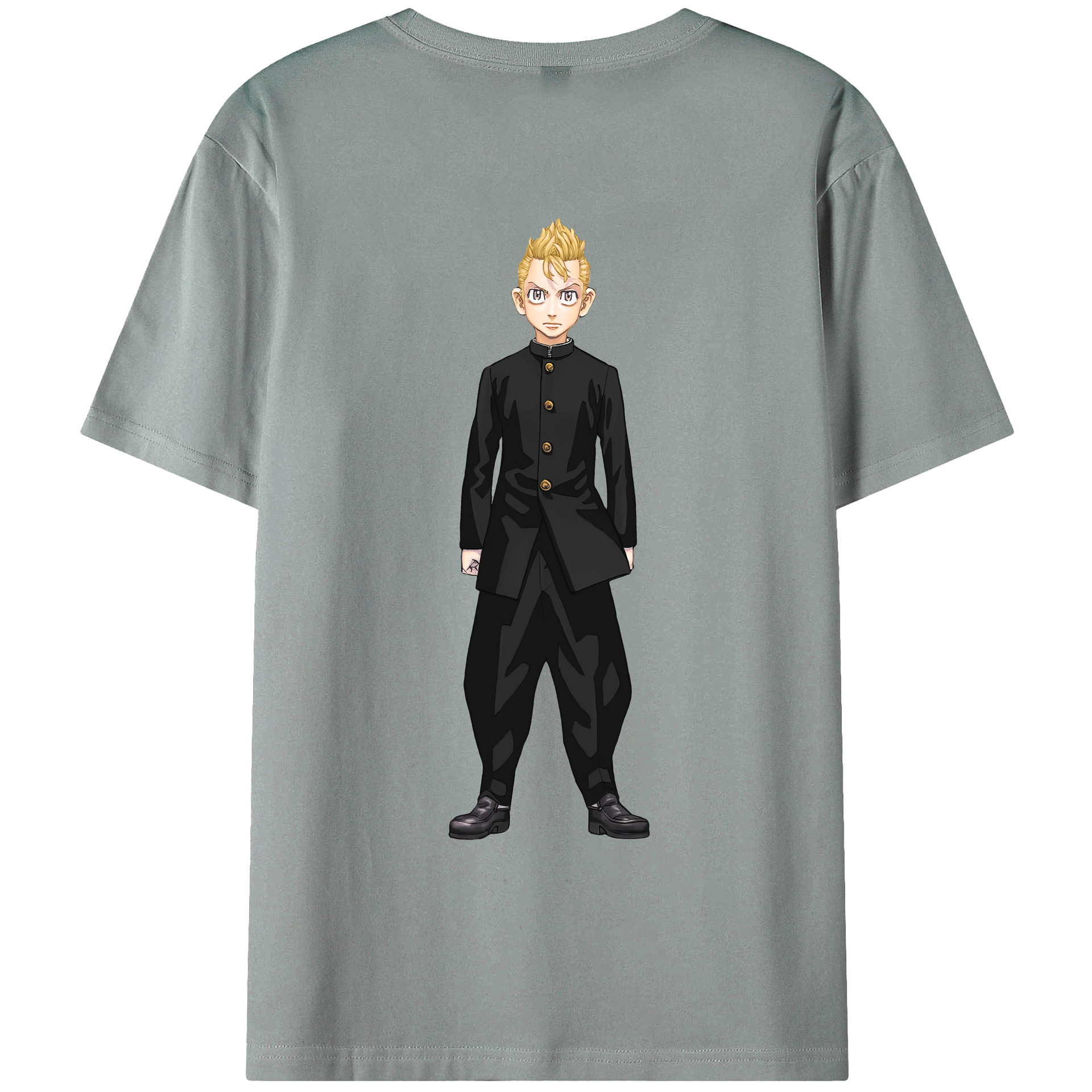 （画像用） 東京リベンジャーズ Tokyo Revengers 綿100％ メンズ半袖Tシャツ（バックプリント） 通気性